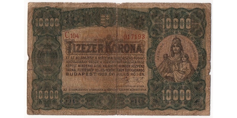 10000 korona 1923